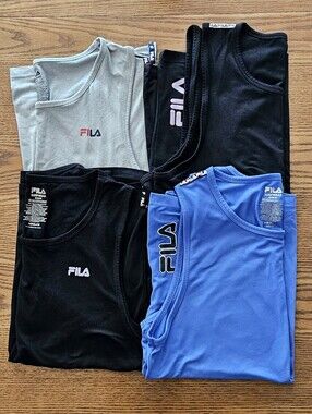 FILA Sleepwear/Lounge Tank Tops Men’s M (Fits Like XL) Sleep Shirts - 4 Pack